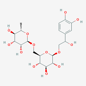 molecular formula C20H30O13 B15287500 (2R,3R,4R,5R,6S)-2-[[(2R,3S,4S,5R,6R)-6-[2-(3,4-dihydroxyphenyl)-2-hydroxyethoxy]-3,4,5-trihydroxyoxan-2-yl]methoxy]-6-methyloxane-3,4,5-triol 