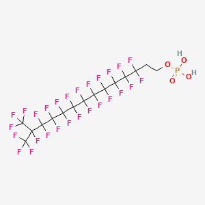 molecular formula C15H6F27O4P B15287546 3,3,4,4,5,5,6,6,7,7,8,8,9,9,10,10,11,11,12,12,13,14,14,14-Tetracosafluoro-13-(trifluoromethyl)tetradecyl dihydrogen phosphate CAS No. 94200-57-4