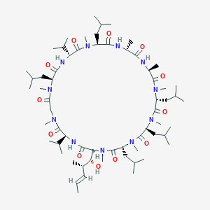 (3R,6S,9R,12S,15R,18S,21R,24S,30S,33R)-33-[(E,1R,2S)-1-hydroxy-2-methylpent-3-enyl]-1,4,7,10,12,15,19,25,28-nonamethyl-3,6,9,18,24-pentakis(2-methylpropyl)-21,30-di(propan-2-yl)-1,4,7,10,13,16,19,22,25,28,31-undecazacyclotritriacontane-2,5,8,11,14,17,20,23,26,29,32-undecone