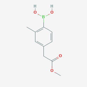 molecular formula C10H13BO4 B15287611 4-(2-Methoxy-2-oxoethyl)-2-methylphenylboronic acid CAS No. 1190207-22-7