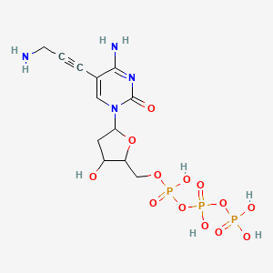 [[5-[4-Amino-5-(3-aminoprop-1-ynyl)-2-oxopyrimidin-1-yl]-3-hydroxyoxolan-2-yl]methoxy-hydroxyphosphoryl] phosphono hydrogen phosphate