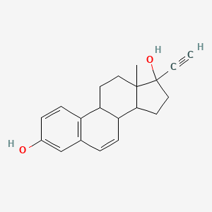 molecular formula C20H22O2 B15287666 17-Ethynylestra-1(10),2,4,6-tetraene-3,17-diol 