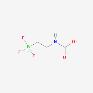 molecular formula C3H5BF3NO2-2 B15287680 N-[2-(trifluoroboranuidyl)ethyl]carbamate 