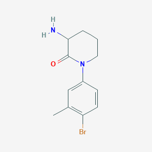 molecular formula C12H15BrN2O B1528769 3-Amino-1-(4-bromo-3-methylphenyl)piperidin-2-one CAS No. 1343710-09-7