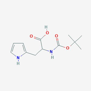 molecular formula C12H18N2O4 B1528784 2-{[(叔丁氧基)羰基]氨基}-3-(1H-吡咯-2-基)丙酸 CAS No. 1379870-15-1