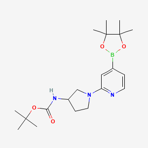 Tert-butyl (1-(4-(4,4,5,5-tetramethyl-1,3,2-dioxaborolan-2-yl)pyridin-2-yl)pyrrolidin-3-yl)carbamate