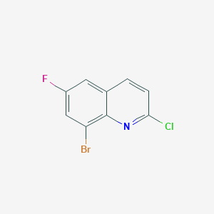 molecular formula C9H4BrClFN B1528794 8-溴-2-氯-6-氟喹啉 CAS No. 1342486-86-5