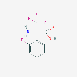 molecular formula C9H7F4NO2 B1528795 2-氨基-3,3,3-三氟-2-(2-氟苯基)丙酸 CAS No. 1340437-02-6