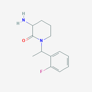 molecular formula C13H17FN2O B1528796 3-氨基-1-[1-(2-氟苯基)乙基]哌啶-2-酮 CAS No. 1404957-26-1
