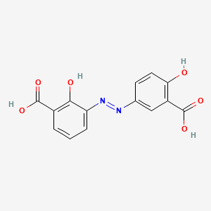 3-[(3-Carboxy-4-hydroxyphenyl)diazenyl]-2-hydroxybenzoic acid