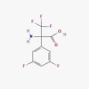 molecular formula C9H6F5NO2 B1528798 2-Amino-2-(3,5-difluorophenyl)-3,3,3-trifluoropropanoic acid CAS No. 1411707-70-4