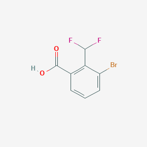 molecular formula C8H5BrF2O2 B15288034 Benzoic acid, 3-bromo-2-(difluoromethyl)- 