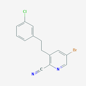 2-Pyridinecarbonitrile, 5-bromo-3-[2-(3-chlorophenyl)ethyl]-