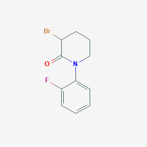 molecular formula C11H11BrFNO B1528804 3-Bromo-1-(2-fluorophenyl)piperidin-2-one CAS No. 1342838-72-5