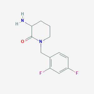 molecular formula C12H14F2N2O B1528807 3-Amino-1-[(2,4-difluorophenyl)methyl]piperidin-2-one CAS No. 1404726-73-3