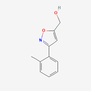 molecular formula C11H11NO2 B1528808 (3-(o-Tolyl)isoxazol-5-yl)methanol CAS No. 885273-56-3