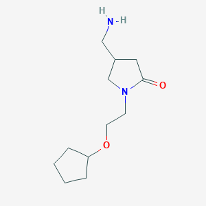 molecular formula C12H22N2O2 B1528813 4-(氨基甲基)-1-[2-(环戊氧基)乙基]吡咯烷-2-酮 CAS No. 1339660-04-6