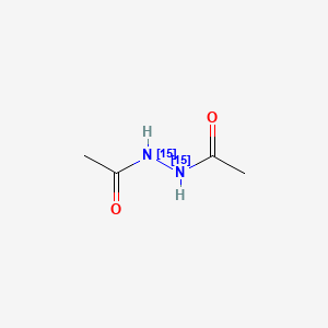 molecular formula C4H8N2O2 B15288181 Diacetyl Hydrazine-15N2 