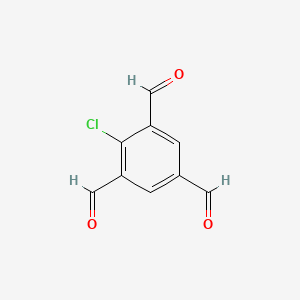 molecular formula C9H5ClO3 B15288187 2-Chlorobenzene-1,3,5-tricarbaldehyde CAS No. 102626-20-0