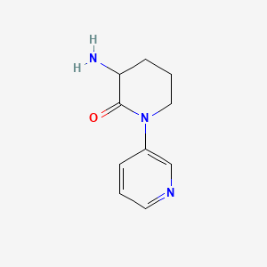 molecular formula C10H13N3O B1528819 3-Amino-1-(pyridin-3-yl)piperidin-2-one CAS No. 1339471-91-8
