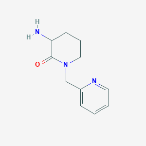 molecular formula C11H15N3O B1528821 3-Amino-1-(pyridin-2-ylmethyl)piperidin-2-one CAS No. 1339737-76-6