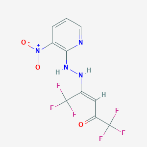 (E)-1,1,1,5,5,5-hexafluoro-4-[2-(3-nitropyridin-2-yl)hydrazinyl]pent-3-en-2-one