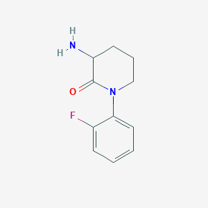 molecular formula C11H13FN2O B1528822 3-Amino-1-(2-fluorophenyl)piperidin-2-one CAS No. 1343318-18-2