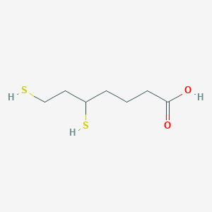 5,7-Bis(sulfanyl)heptanoic acid