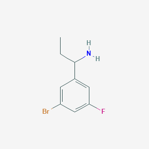 molecular formula C9H11BrFN B1528825 1-(3-溴-5-氟苯基)丙胺 CAS No. 1270372-06-9