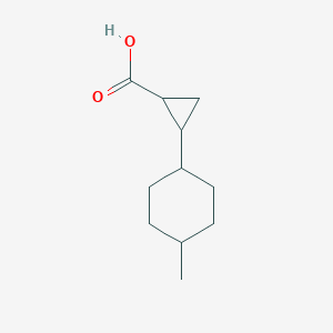 molecular formula C11H18O2 B1528826 2-(4-甲基环己基)环丙烷-1-羧酸 CAS No. 1462882-35-4