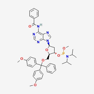 molecular formula C45H51N6O7P B15288271 5'-O-(4,4'-Dimethoxytrityl)-N6-benzoyl-2'-deoxyadenosine-3'-(methyl-N,N-diisopropyl)phosphoramidite 