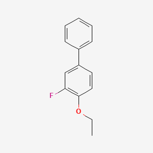 molecular formula C14H13FO B15288304 1,1-Biphenyl,4-ethoxy-3-fluoro- CAS No. 742086-21-1