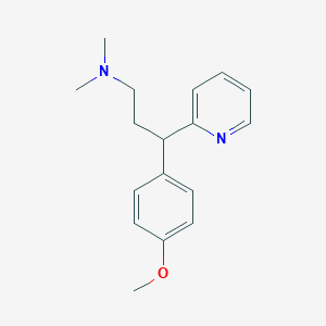 molecular formula C17H22N2O B15288316 gamma-(4-Methoxyphenyl)-N,N-dimethyl-2-pyridinepropanamine 