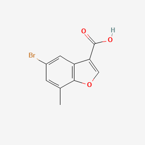 molecular formula C10H7BrO3 B1528837 5-溴-7-甲基-1-苯并呋喃-3-羧酸 CAS No. 1492450-22-2