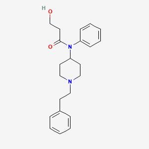 molecular formula C22H28N2O2 B15288398 3-Hydroxy-N-phenyl-N-[1-(2-phenylethyl)piperidin-4-yl]propanamide CAS No. 83708-11-6