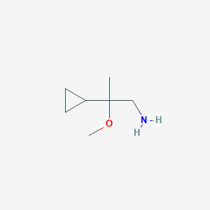 B1528841 2-Cyclopropyl-2-methoxy-propylamine CAS No. 1416352-04-9