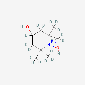 molecular formula C9H19NO2 B15288415 3,3,4,5,5-pentadeuterio-1-hydroxy-2,2,6,6-tetrakis(trideuteriomethyl)(115N)azinan-4-ol 