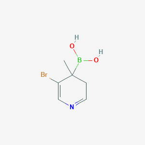 molecular formula C6H9BBrNO2 B15288443 (5-bromo-4-methyl-3H-pyridin-4-yl)boronic acid 