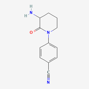 molecular formula C12H13N3O B1528845 4-(3-氨基-2-氧代哌啶-1-基)苯甲腈 CAS No. 1342733-43-0