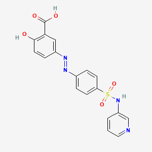 molecular formula C18H14N4O5S B15288482 2-Hydroxy-5-[[4-(pyridin-3-ylsulfamoyl)phenyl]diazenyl]benzoic acid 