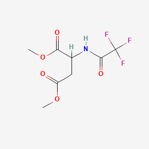 molecular formula C8H10F3NO5 B15288494 Aspartic acid, dimethyl ester, L- CAS No. 688-09-5