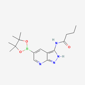 N-(5-(4,4,5,5-tetramethyl-1,3,2-dioxaborolan-2-yl)-1H-pyrazolo[3,4-b]pyridin-3-yl)butyramide