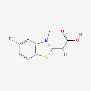 (2E)-2-(5-fluoro-3-methyl-1,3-benzothiazol-2-ylidene)acetic acid