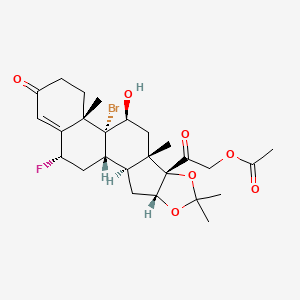 molecular formula C26H34BrFO7 B15288518 [2-[(1S,2S,4R,8S,9S,11S,12R,13S,19S)-12-bromo-19-fluoro-11-hydroxy-6,6,9,13-tetramethyl-16-oxo-5,7-dioxapentacyclo[10.8.0.02,9.04,8.013,18]icos-17-en-8-yl]-2-oxoethyl] acetate 