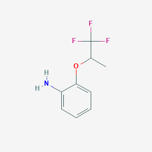 molecular formula C9H10F3NO B1528855 2-[(1,1,1-Trifluoropropan-2-yl)oxy]aniline CAS No. 1528311-07-0