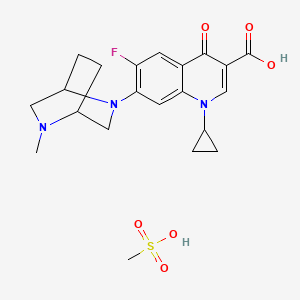 molecular formula C21H26FN3O6S B15288550 1-Cyclopropyl-6-fluoro-7-(5-methyl-2,5-diazabicyclo[2.2.2]octan-2-yl)-4-oxoquinoline-3-carboxylic acid;methanesulfonic acid 