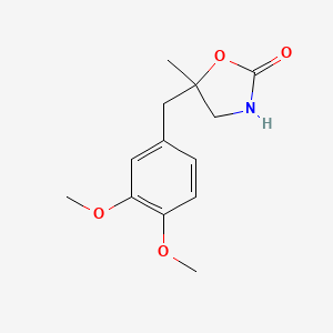 5-[(3,4-Dimethoxyphenyl)methyl]-5-methyl-1,3-oxazolidin-2-one