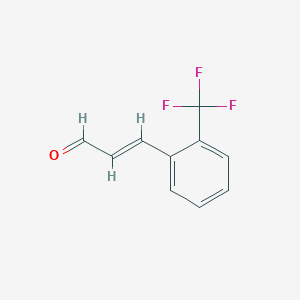 molecular formula C10H7F3O B15288578 (E)-3-(2-(trifluoromethyl)phenyl)acrylaldehyde 