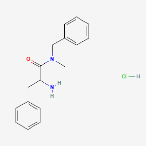 molecular formula C17H21ClN2O B1528860 2-Amino-N-benzyl-N-methyl-3-phenylpropanamide hydrochloride CAS No. 1236259-31-6