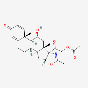 molecular formula C25H31NO6 B15288607 [2-[(1S,2S,4R,9S,11S,12S,13R)-11-hydroxy-6,9,13-trimethyl-16-oxo-5-oxa-7-azapentacyclo[10.8.0.02,9.04,8.013,18]icosa-6,14,17-trien-8-yl]-2-oxoethyl] acetate 